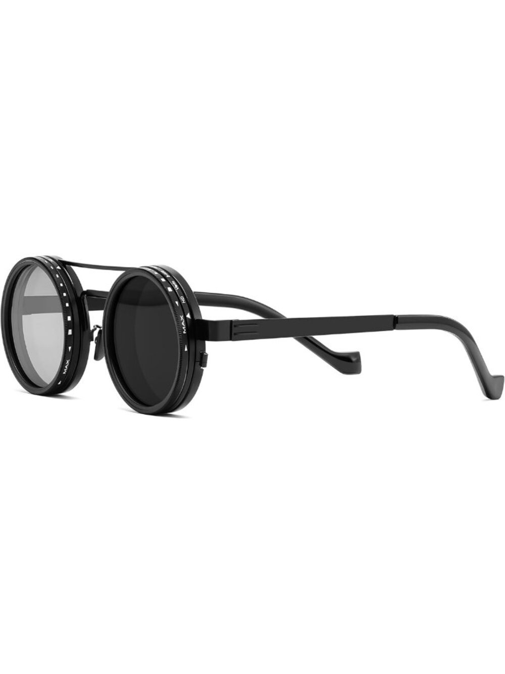 Polarized Round Metal Sunglasses for Men - Adjustable Fit, UV Protection, ND